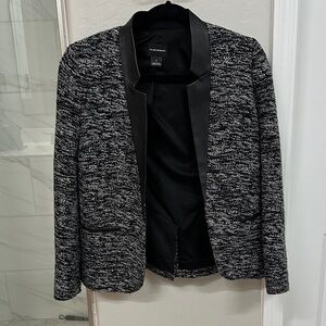 Club Monaco Black and White tweed tuxedo Blazer